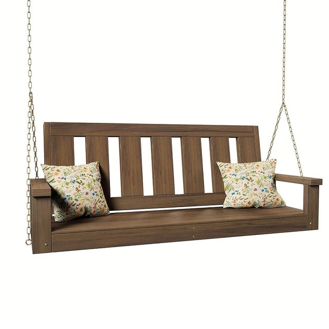 Porchgate Amish Heavy Duty 700 Lb Ardmore Porch Swing W/Chains (4 Foot, Warm Walnut Stain)