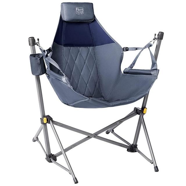 TIMBER RIDGE Hammock Camping Chair with Adjustable Backrest, Heavy Duty Folding Hammock Chair Supports 300lbs, Portable Hammock Chair for Camping, Travelling and Patio, Blue