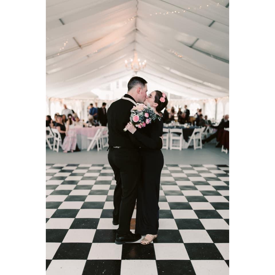 Catching the bouquet at Shiona's wedding led us to our happily ever after