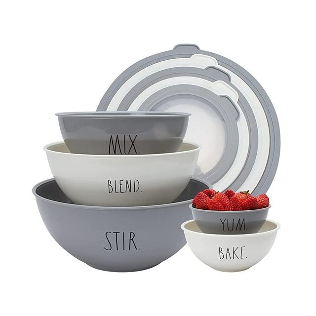 Rae Dunn Measuring Cup Set - 9 PC. Nesting Stackable Liquid Measure Cup,  Dry Measuring Cups and Spoons with Funnel and Scraper - Nesting and Clicks