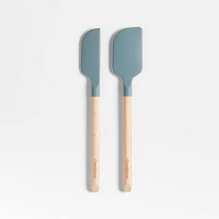 2-Piece Silicone & Wood Mini Spatula, Set