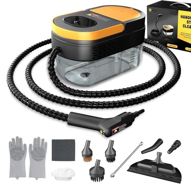 Steam Cleaner, 3-Level Adjustable Handle, 15s Heat-Up, 1.69 Quarts Tank, Portable Steamer for Cleaning with 10 pcs Accessories, Steam Cleaner for Home for Dirt, Grease, Grout, Tile,Floor,Couch and Car