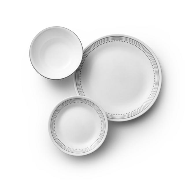 Corelle®Mystic Gray 18-piece Dinnerware Set, Service for 6
