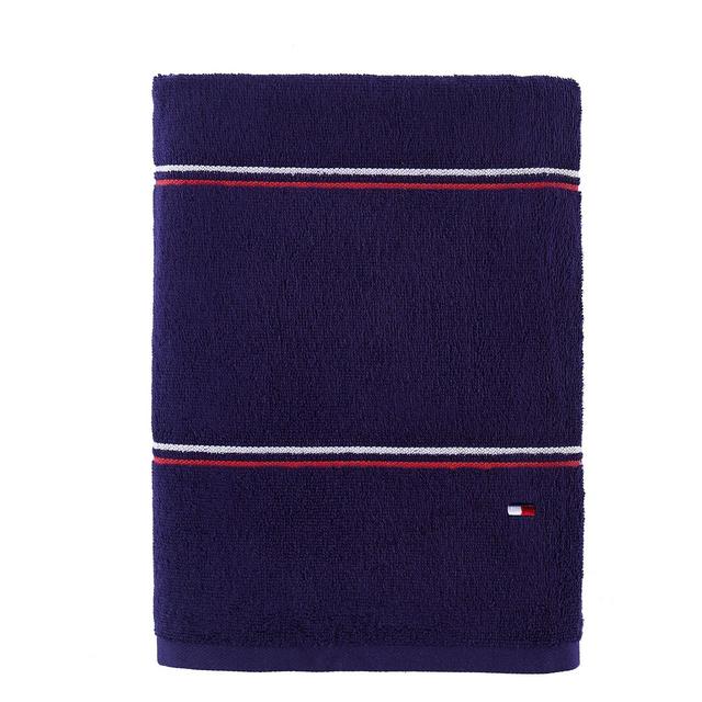 Tommy Hilfiger Modern American Double Stripe 30" x 54" Cotton Bath Towel