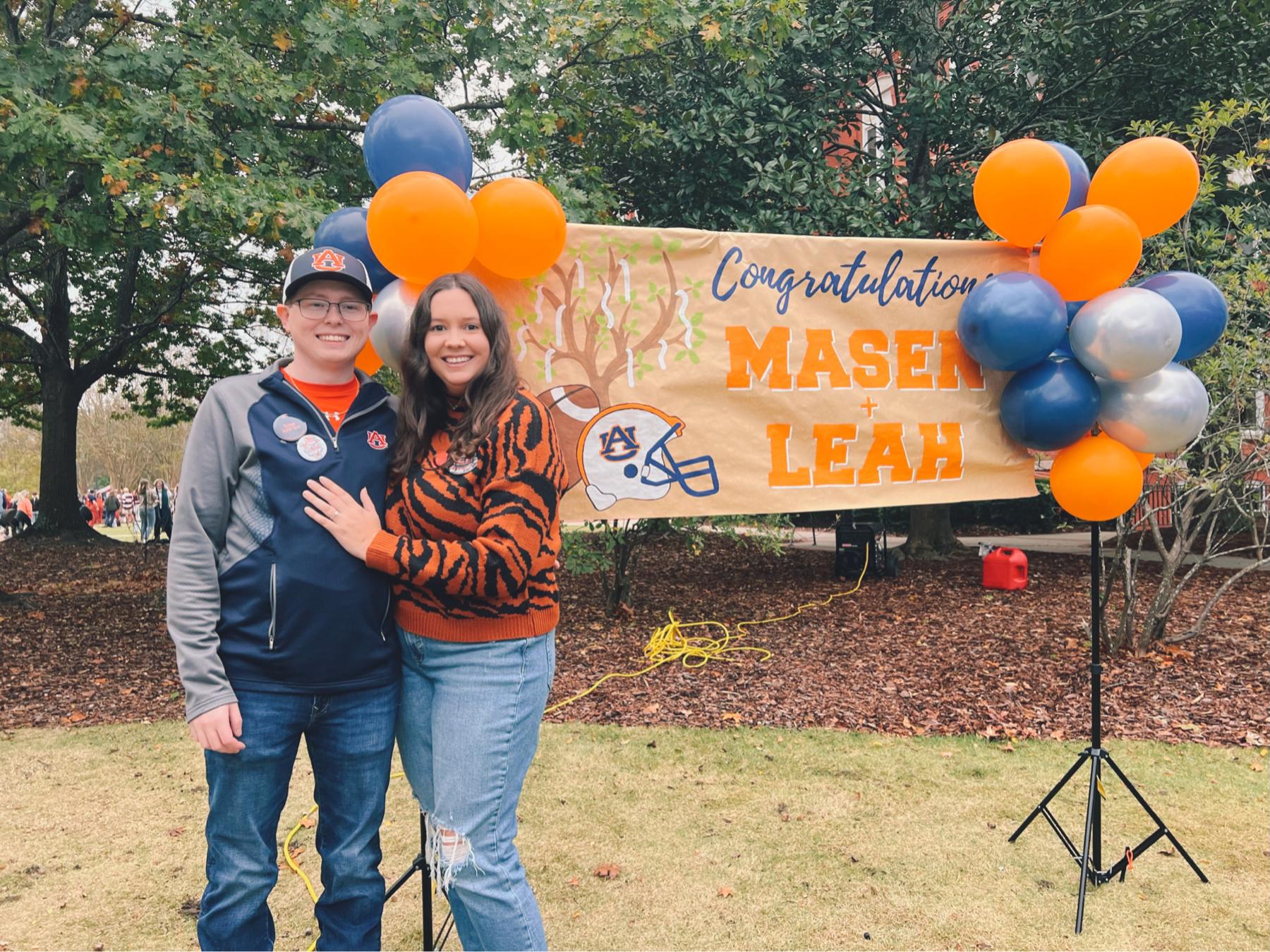 Our friends threw us the absolute best surprise engagement tailgate. War Eagle Forever.