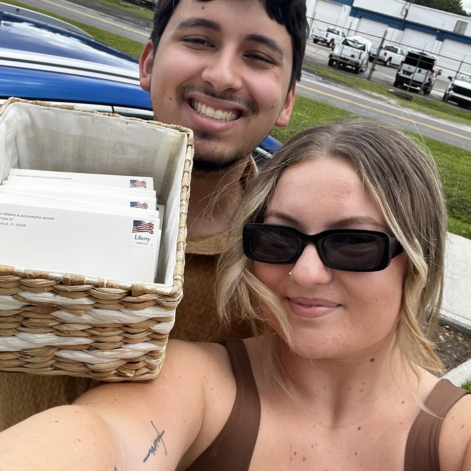 Ben and Ally sending out their Save the Dates! Hey y’all!