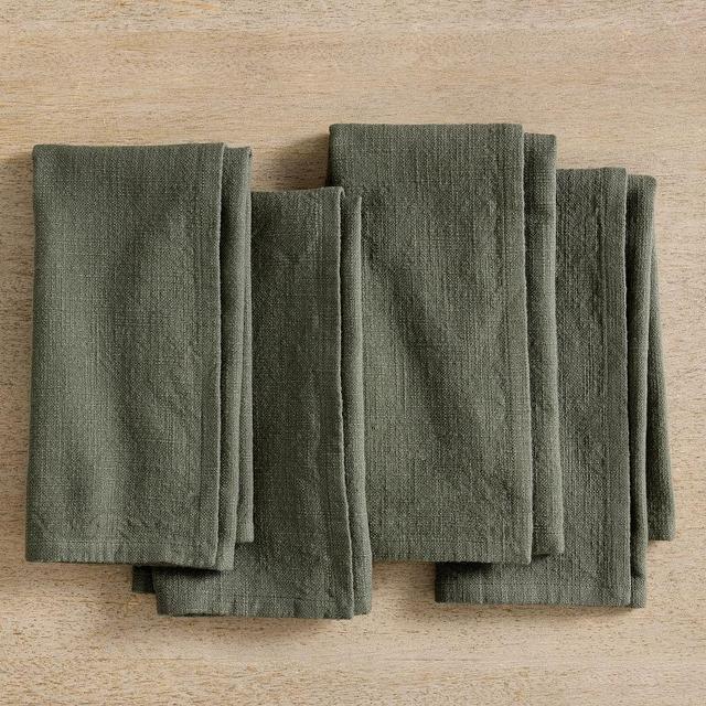 Organic Cotton Casual Napkins, Set of 4 - Loden