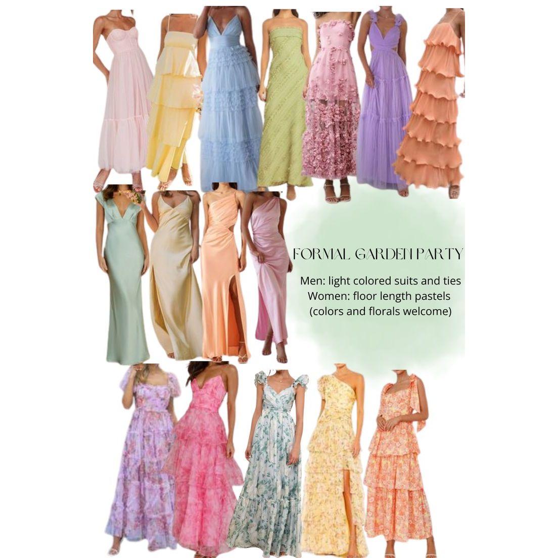 Women are encouraged to wear floral or pastel colors. Kindly avoid wearing green or white dresses to honor the couple’s special day.