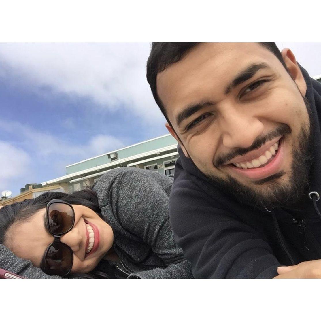 The first time we went to the beach together