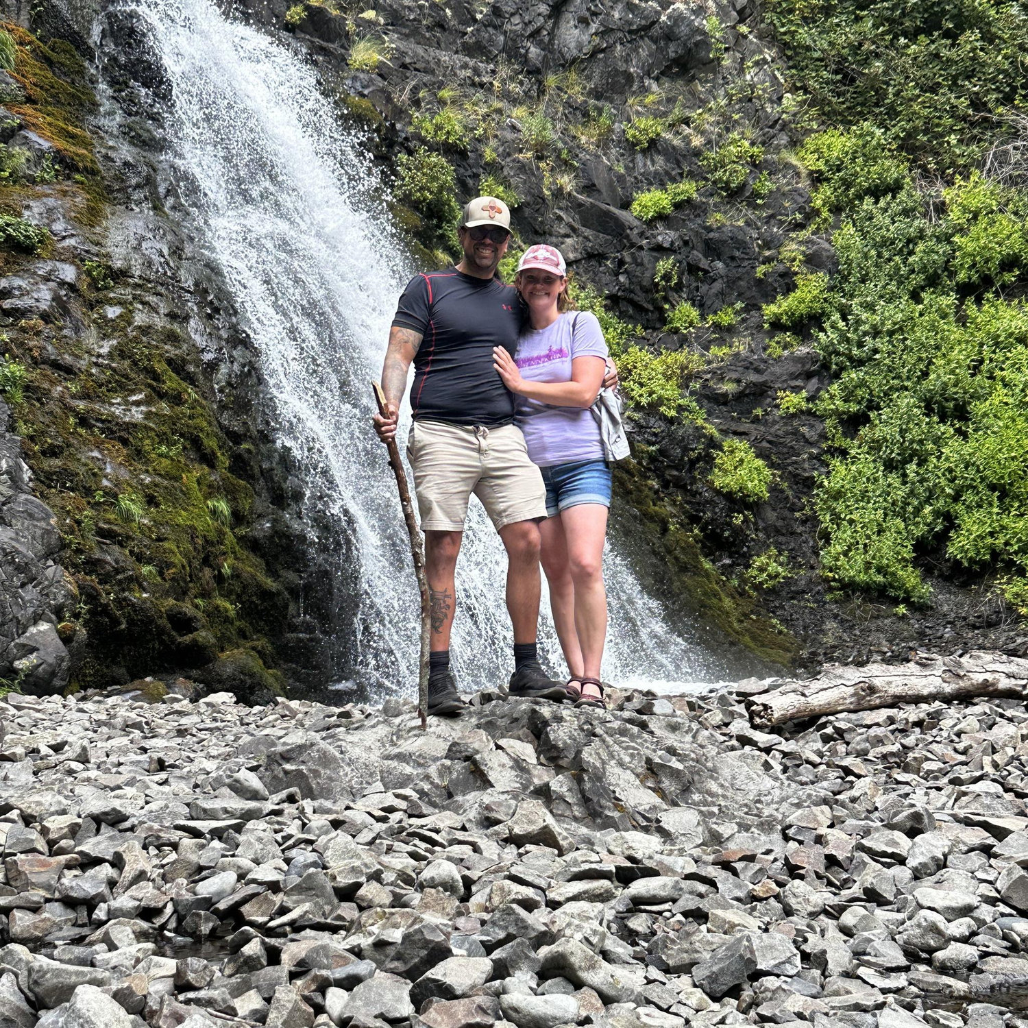 Sightseeing and enjoying the waterfalls outside Portland, Oregon