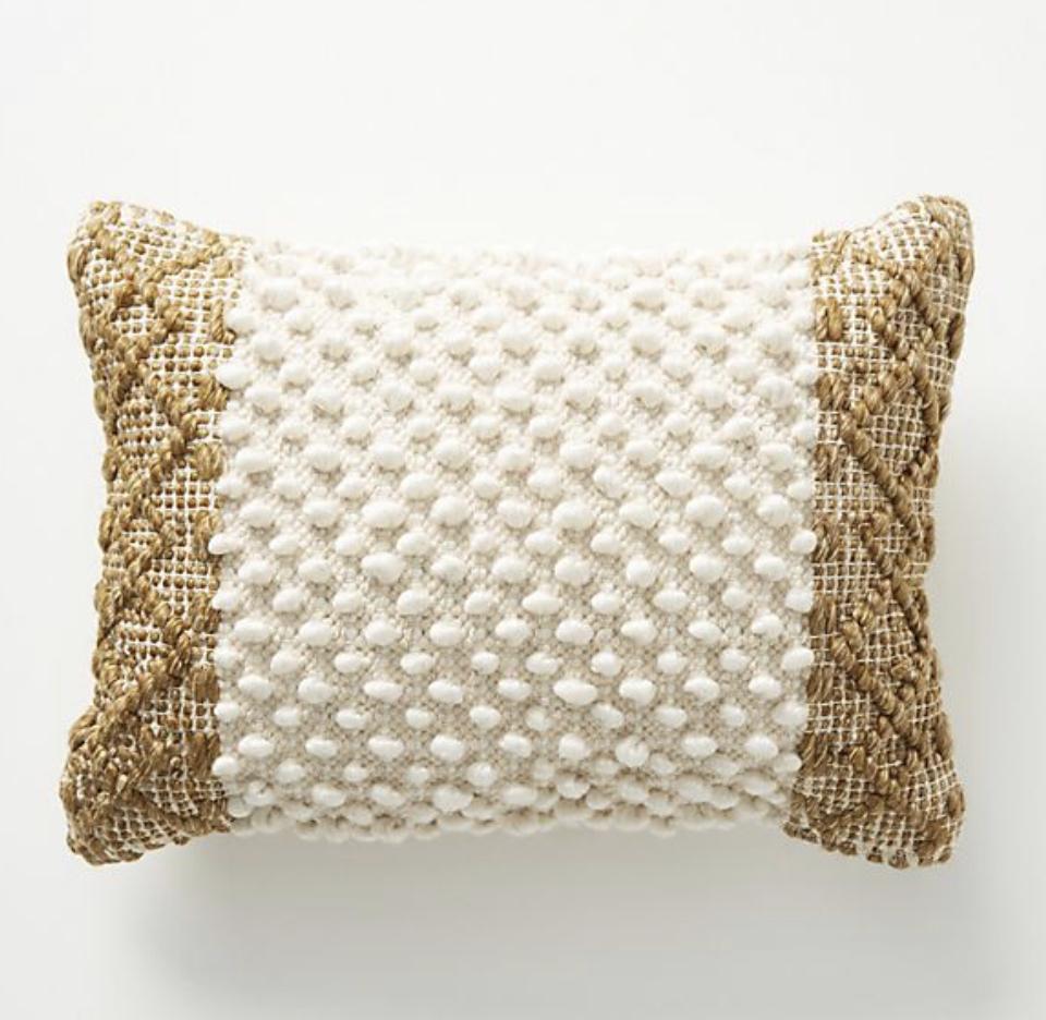 Joanna Gaines for Anthropologie Textured Eva Pillow in Ivory