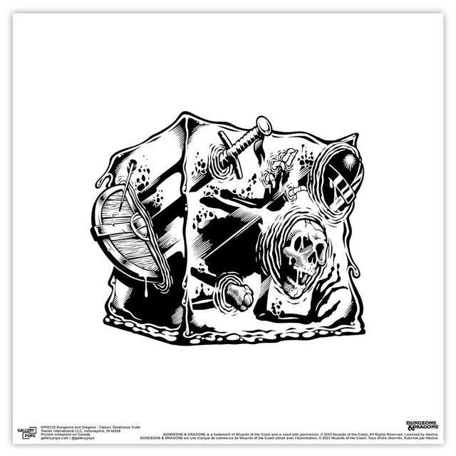 Trends International Gallery Pops Dungeons & Dragons - Classic Gelatinous Cube Wall Art, Unframed Version, 12" x 12"