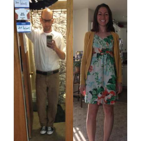We sent pictures of what we were wearing to our best friends, Bob and Kelsey, before our first date, May 4th.