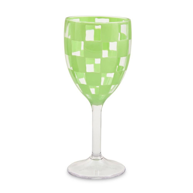 MacKenzie-Childs Outdoor Acrylic Wine Glasses, Set of 4, Green