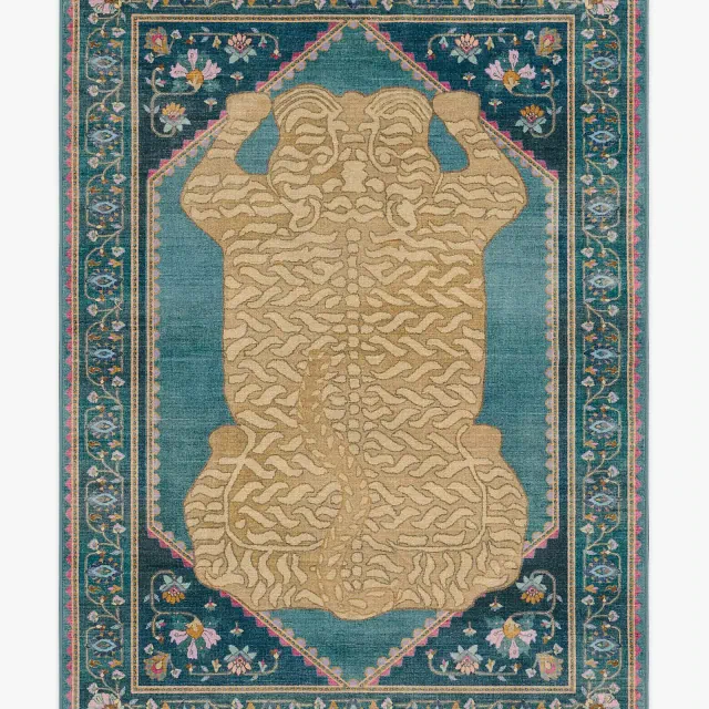 Ruggable Washable Wildcat Persian Border Tigris Rug