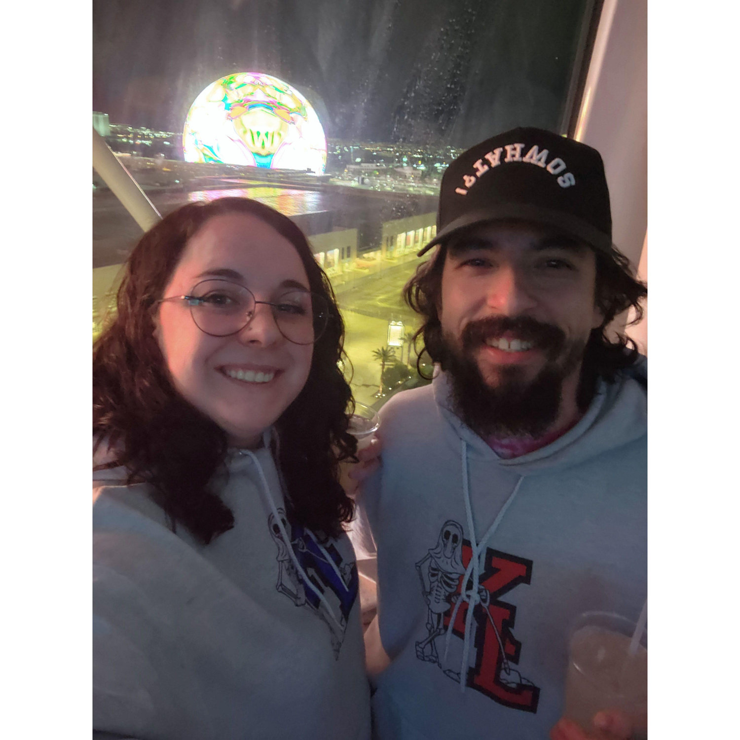 Our first ride on the High Roller Ferris wheel in Vegas, where he would later surprise me with his proposal.