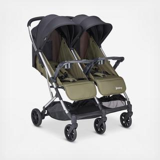 KooperX2™ Lightweight Compact Double Stroller with Tray