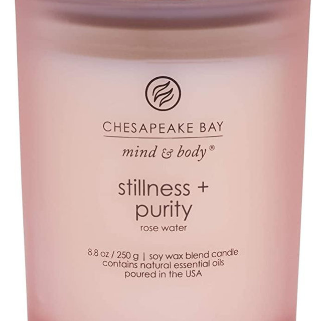 Chesapeake Bay Candle Scented Candle, Stillness + Purity (Rose Water), Medium