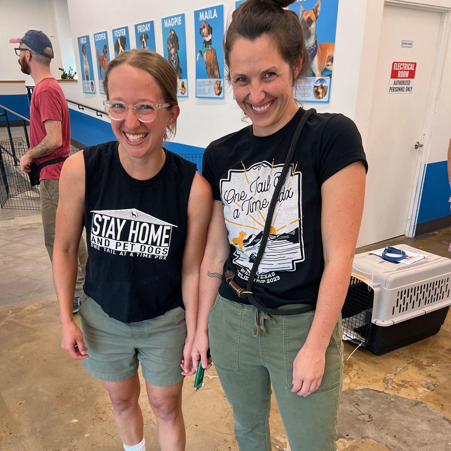 We twin a lot. Our shoes didn't make the crop of the photo but you better believe those also match - checkered Vans.