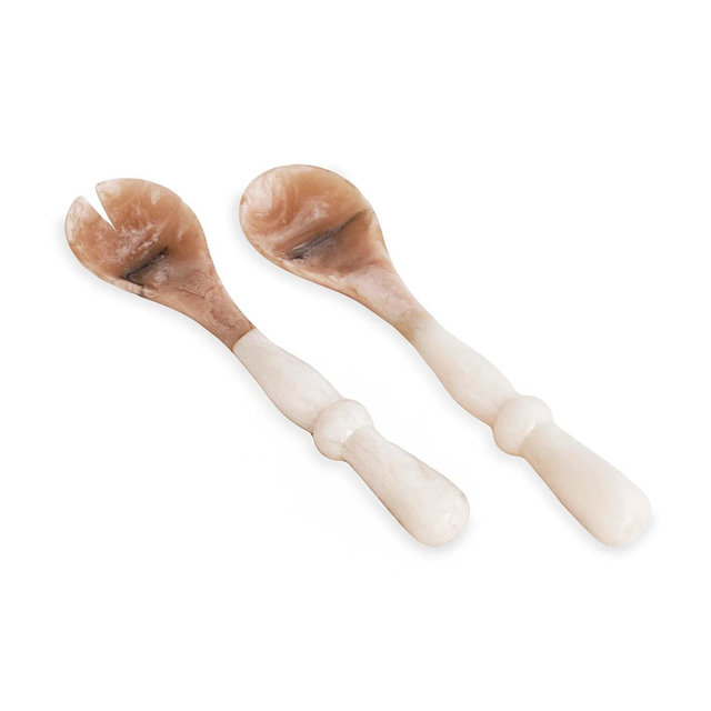 Beatriz Ball Collection Alabaster Salad Servers
