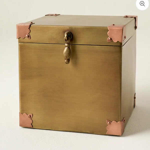 Brass and Copper Decorative Box - Large