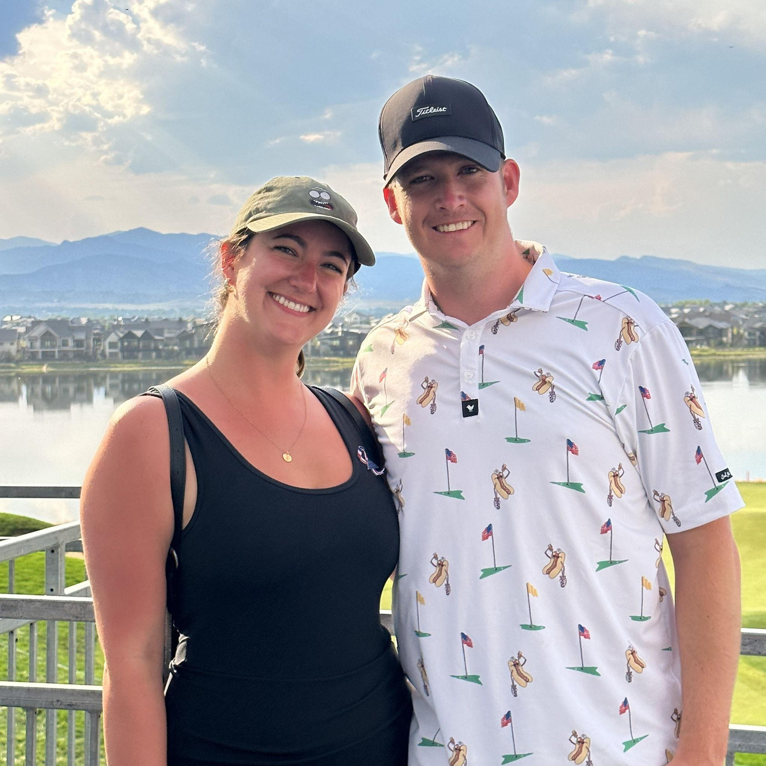Our first golf tournament together