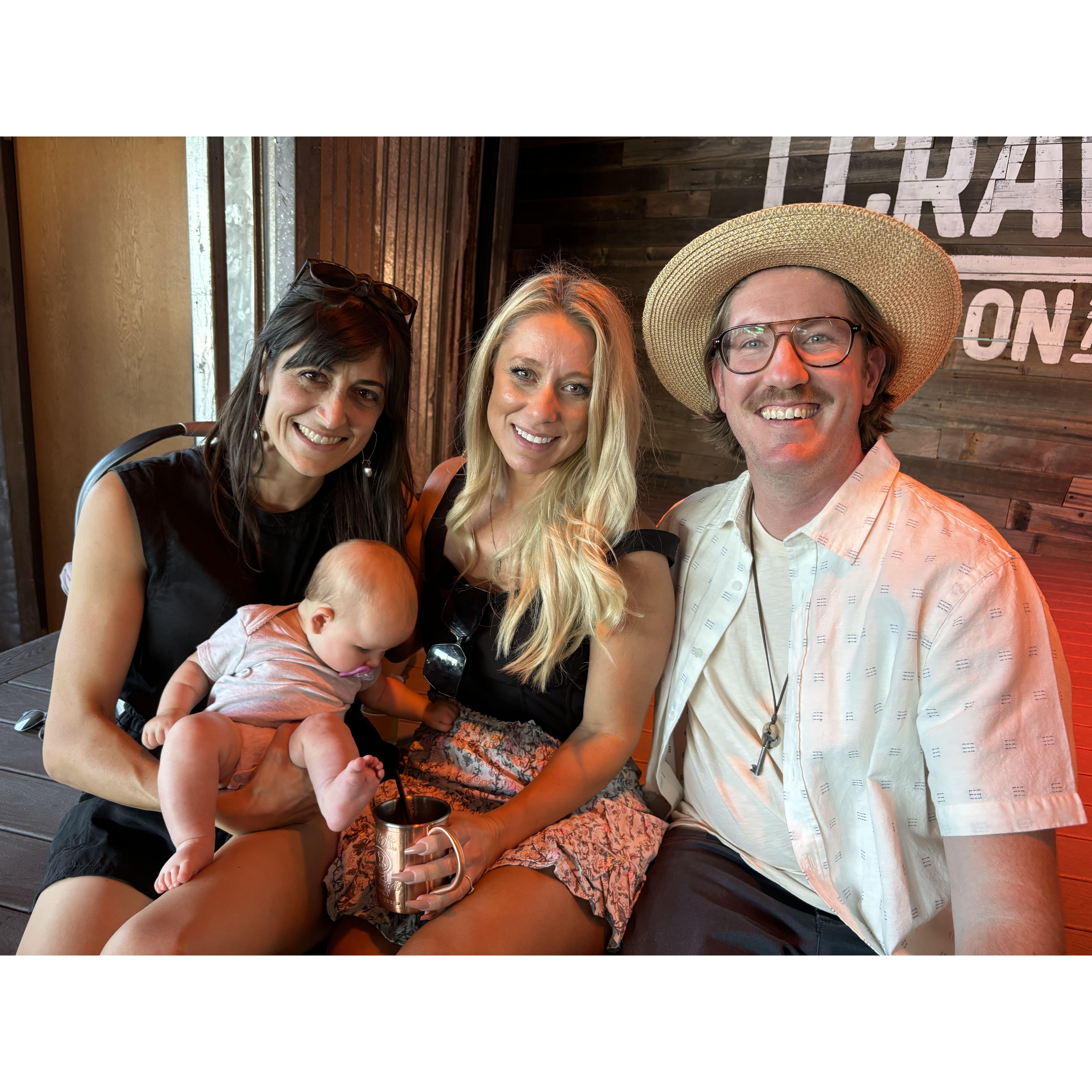 Celebrating Whit's residency graduation with her maid of honor, Lisa.