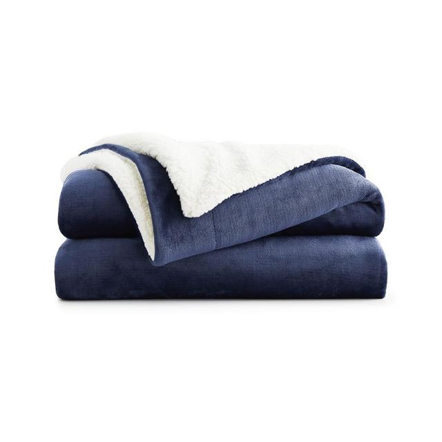 Dream Collection by Lucid 60" x 80" Fleece and Sherpa Blanket