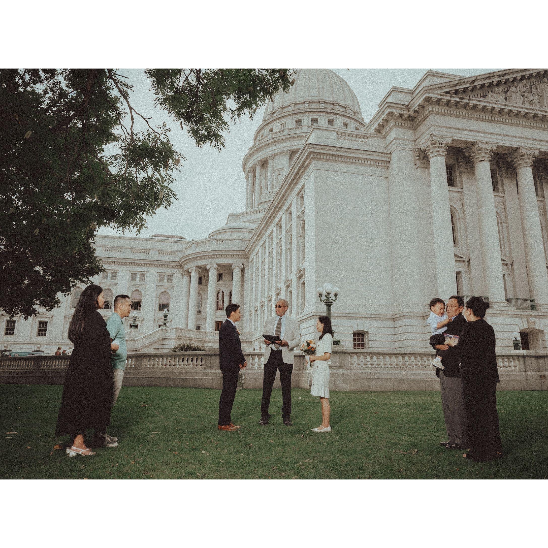 On September 16th, 2024 we made it official in Madison, Wisconsin. Beautiful beautiful day