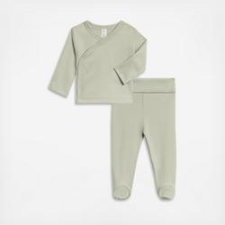 Colored Organics Riley 2-Piece Kimono Wrap Top & Pant Set