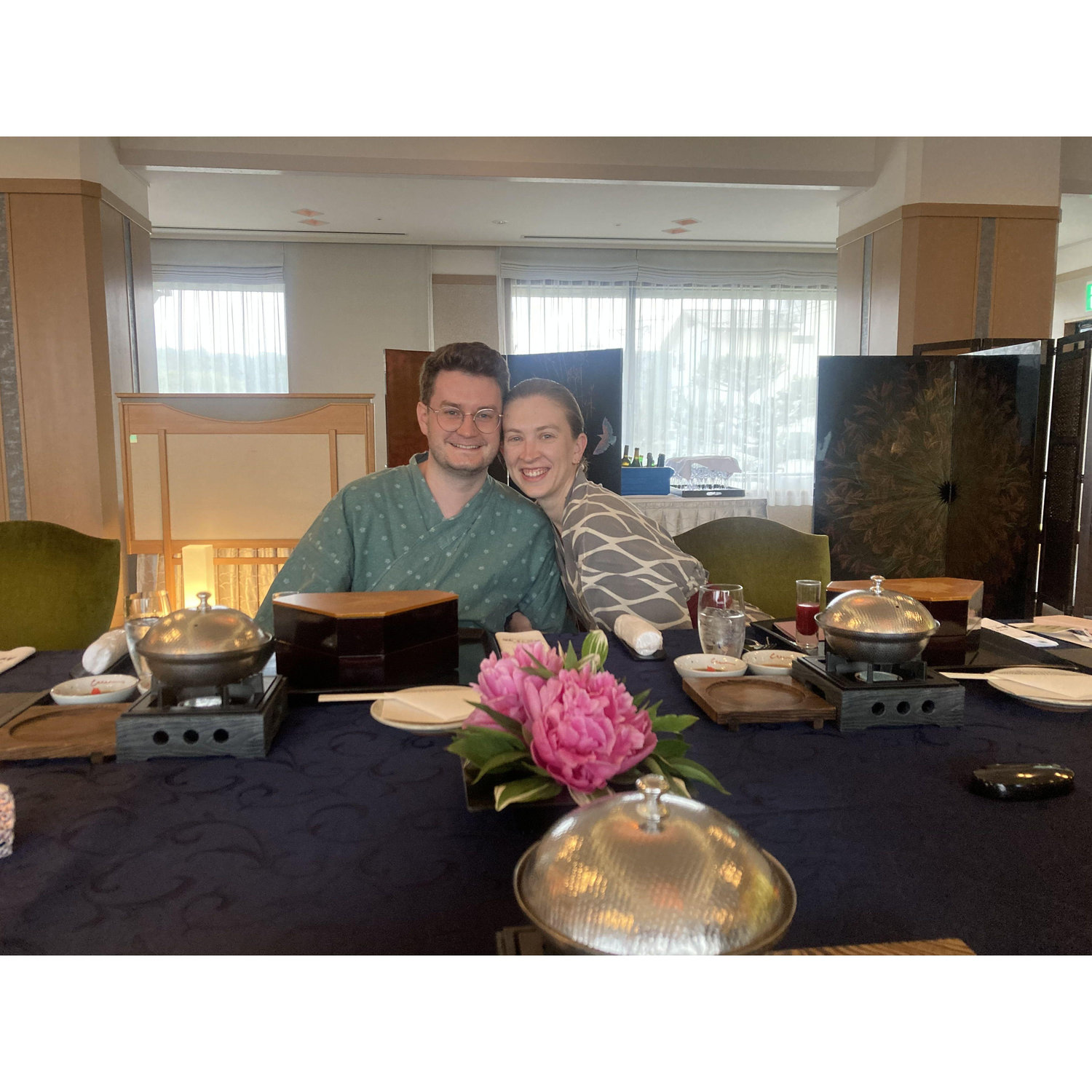 Kaiseki dinner on our trip to Japan
