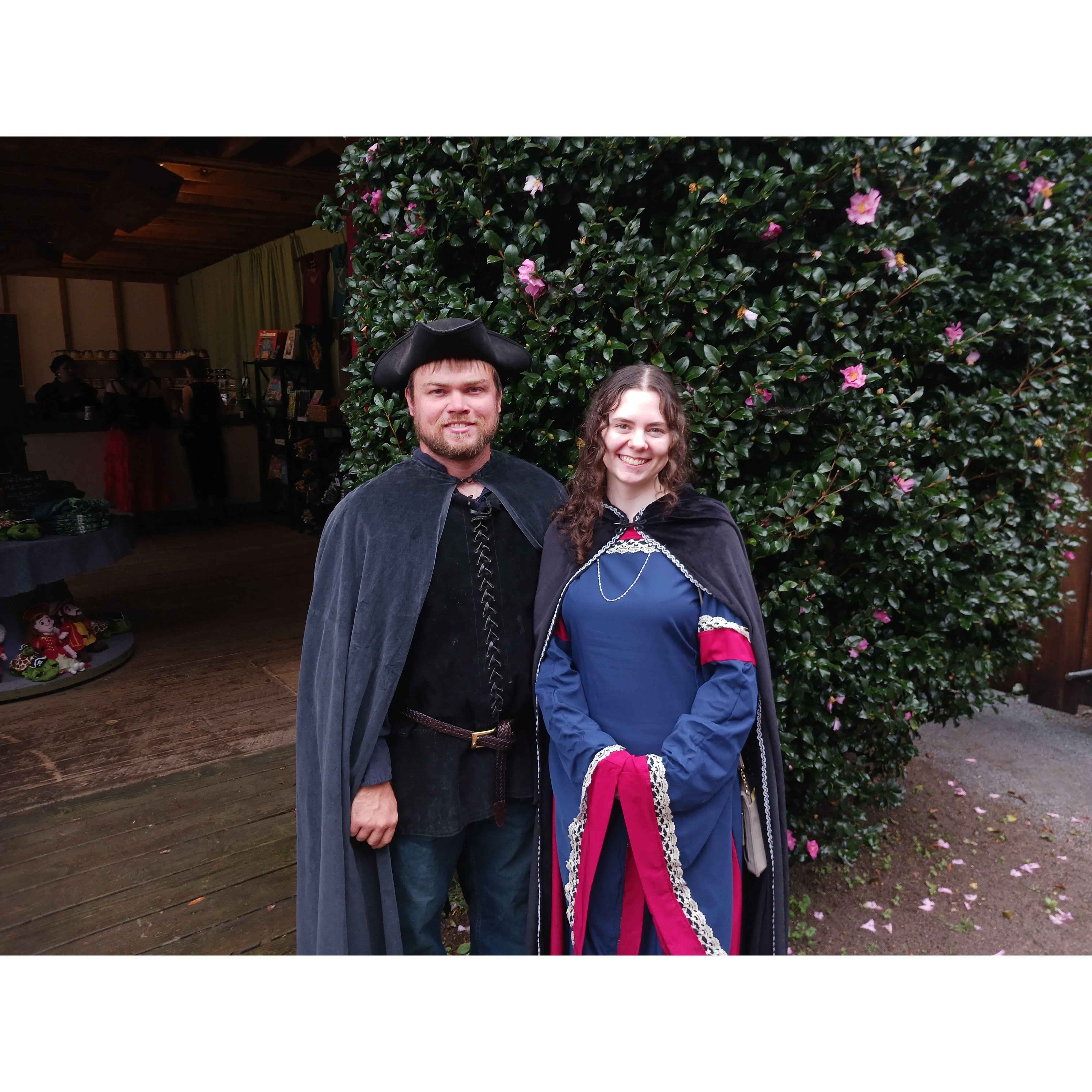 One of our most fun dates this year- going to the North Carolina Renaissance Festival! We dressed the part and everything.