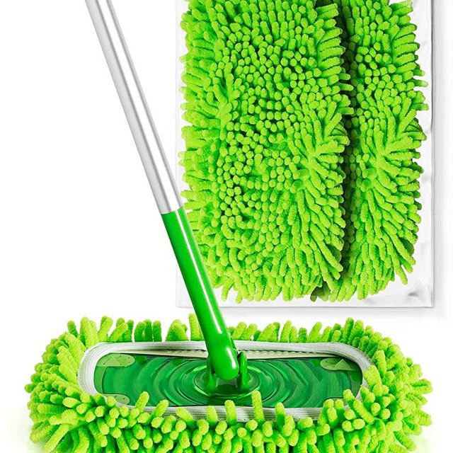 VanDuck Dust Mop Refill Compatible with Swiffer Sweeper Mop (2 Pack) - Microfiber Pet Heavy Duty Dry Cloth Refills - Reusable Mop Pad (Mop is Not Included)