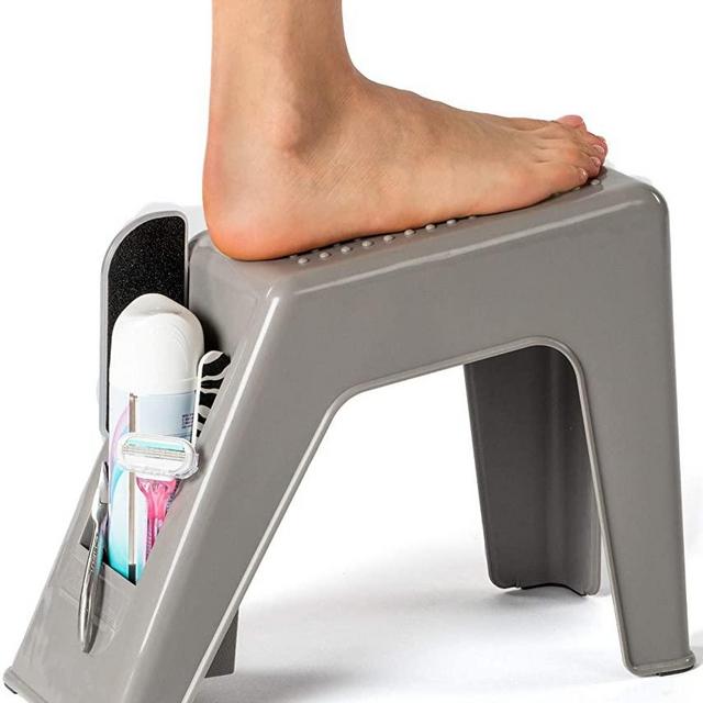 Demi's Home Shower Foot Rest - Pedicure Foot Rest - Grey - (Supplies Not Included)