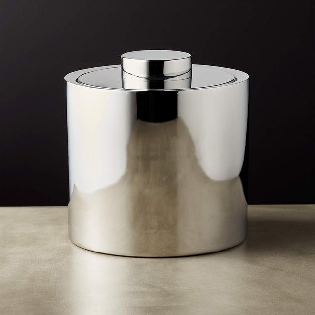 Column Stainless Steel Ice Bucket with Lid