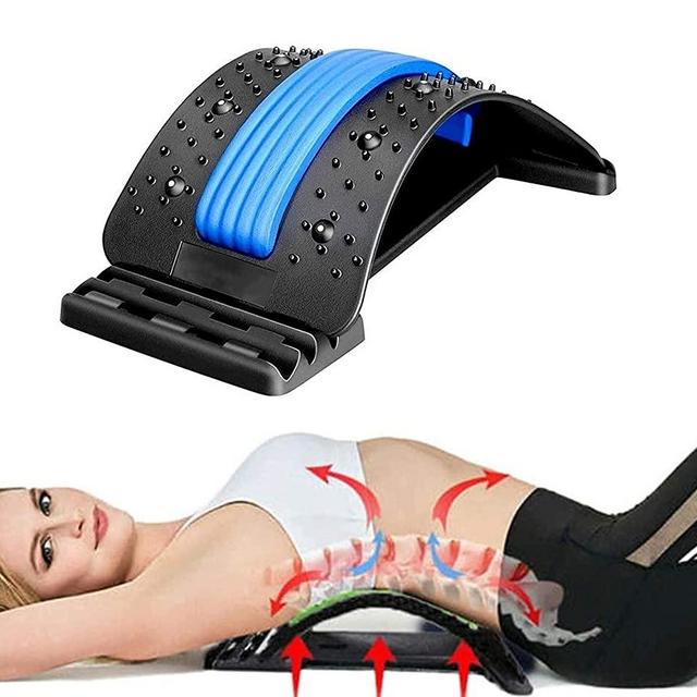 Back Stretcher, Lumbar Back Pain Relief Device, Multi-Level Back Massager Lumbar, Pain Relief for Herniated Disc, Sciatica, Scoliosis, Lower and Upper Back Stretcher Support