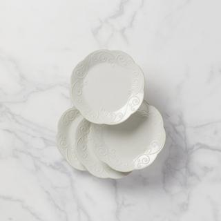 French Perle Dessert Plate, Set of 4
