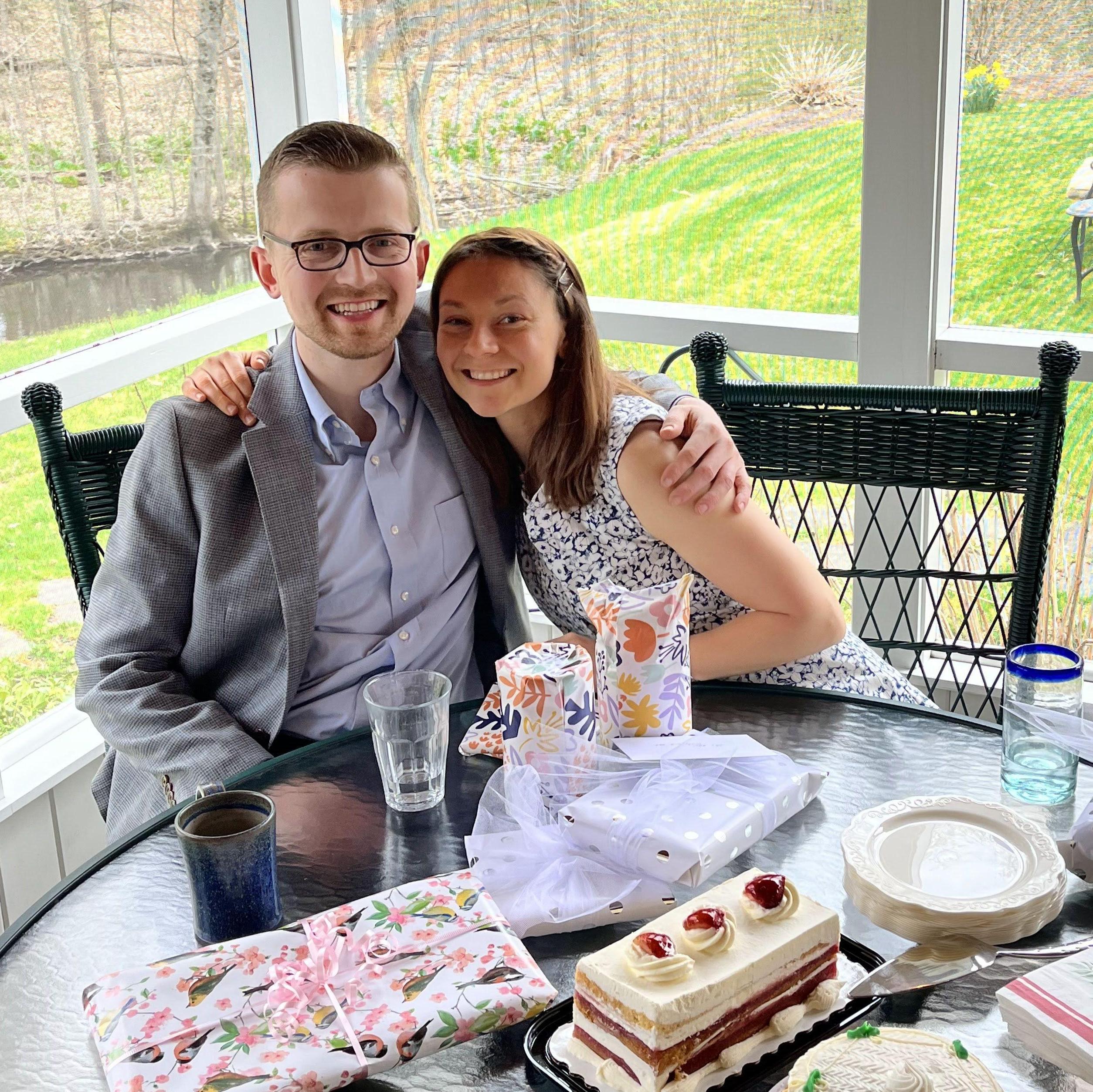 Our engagement party on a gorgeous spring day