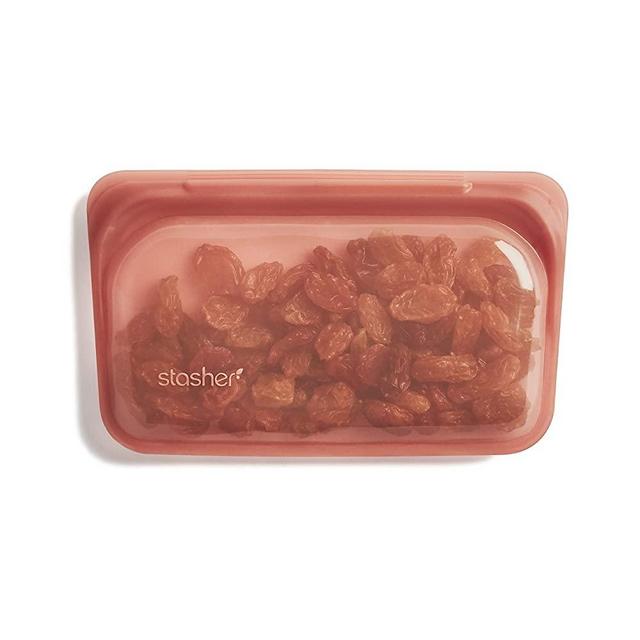 Stasher Platinum Silicone Food Grade Reusable Storage Bag, Terra Cotta (Snack) | Reduce Single-Use Plastic | Cook, Store, Sous Vide, or Freeze | Leakproof, Dishwasher-Safe, Eco-friendly, Non-Toxic | 9.9 Oz