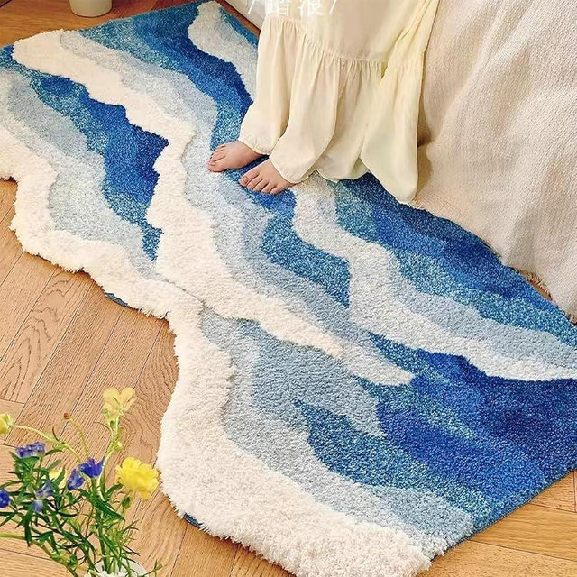 Loismood Ultra Absorbent Soft Shaggy Area Rug Non Slip and Easy Clean Living Room Carpets for Bedroom and Kitchen Washable Indoor Carpet (31"x20")