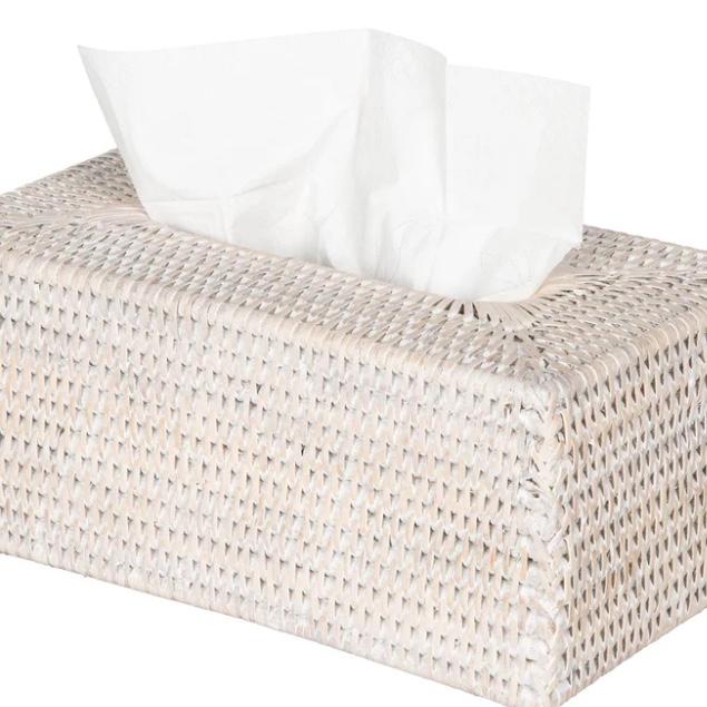 La Jolla Rattan Rectangular Tissue Box Cover