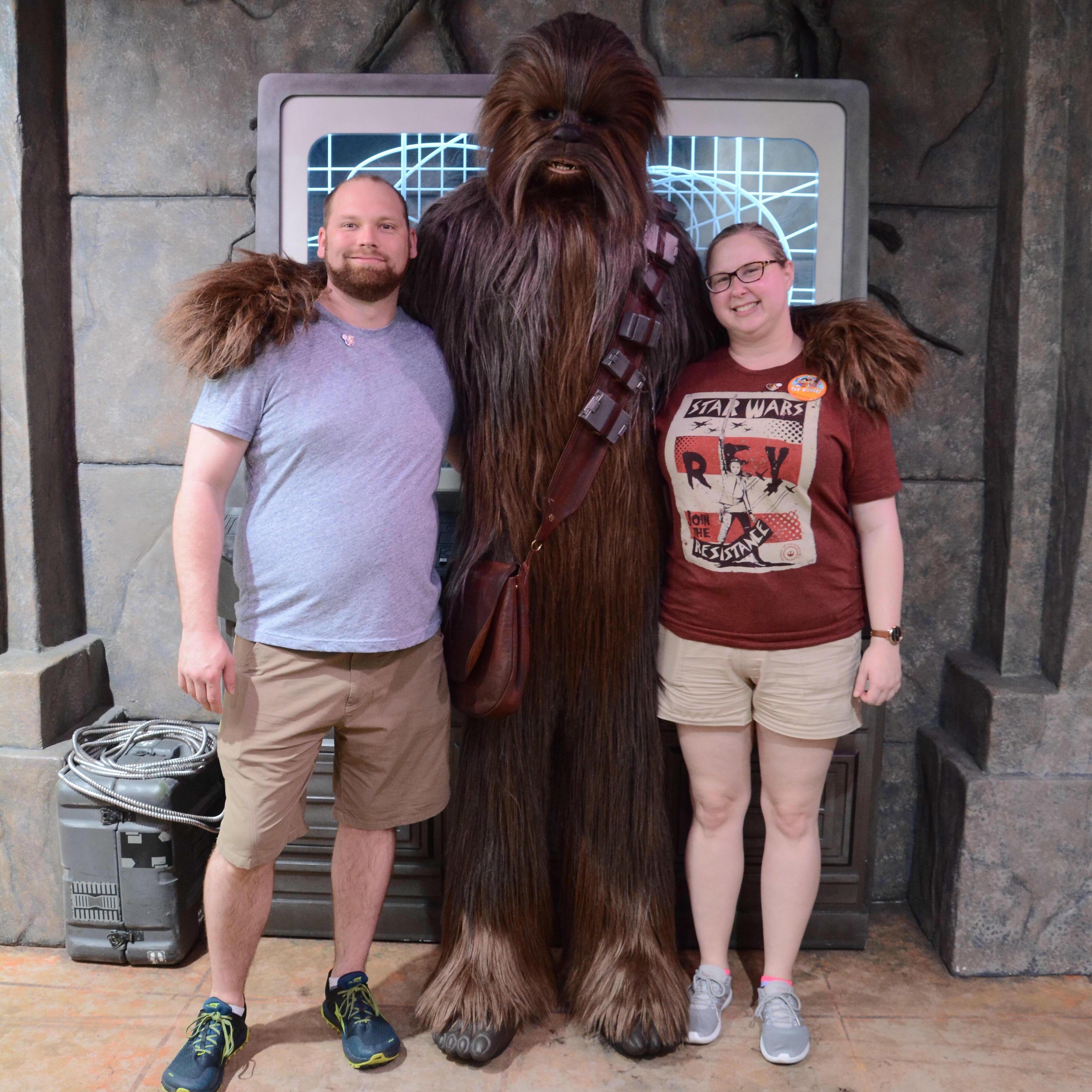 At Disney World with Chewie.