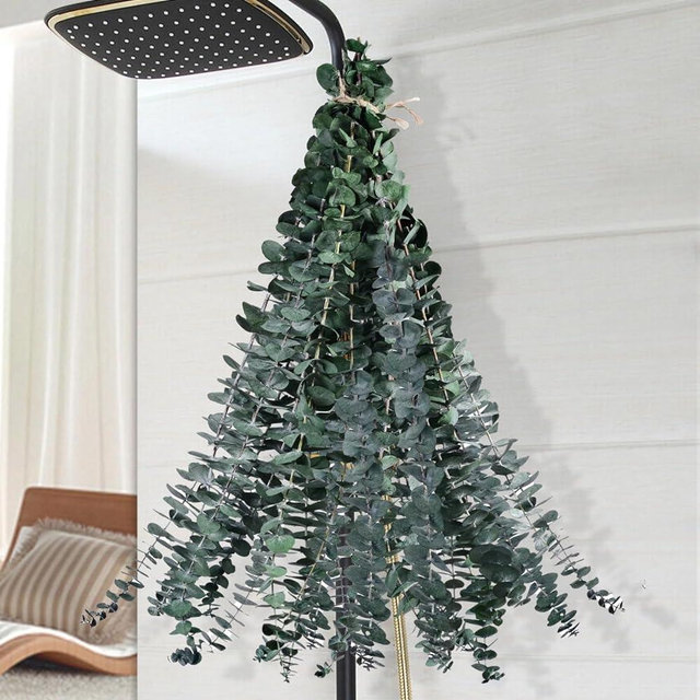 12 Pcs Dried Eucalyptus for Shower Hanging - 17'' Real Large Preserved Eucalyptus Stems Green Home Decor, 100% Made from Fresh Eucalyptus Leaves, Bathroom Shower Decor, Wedding, DIY