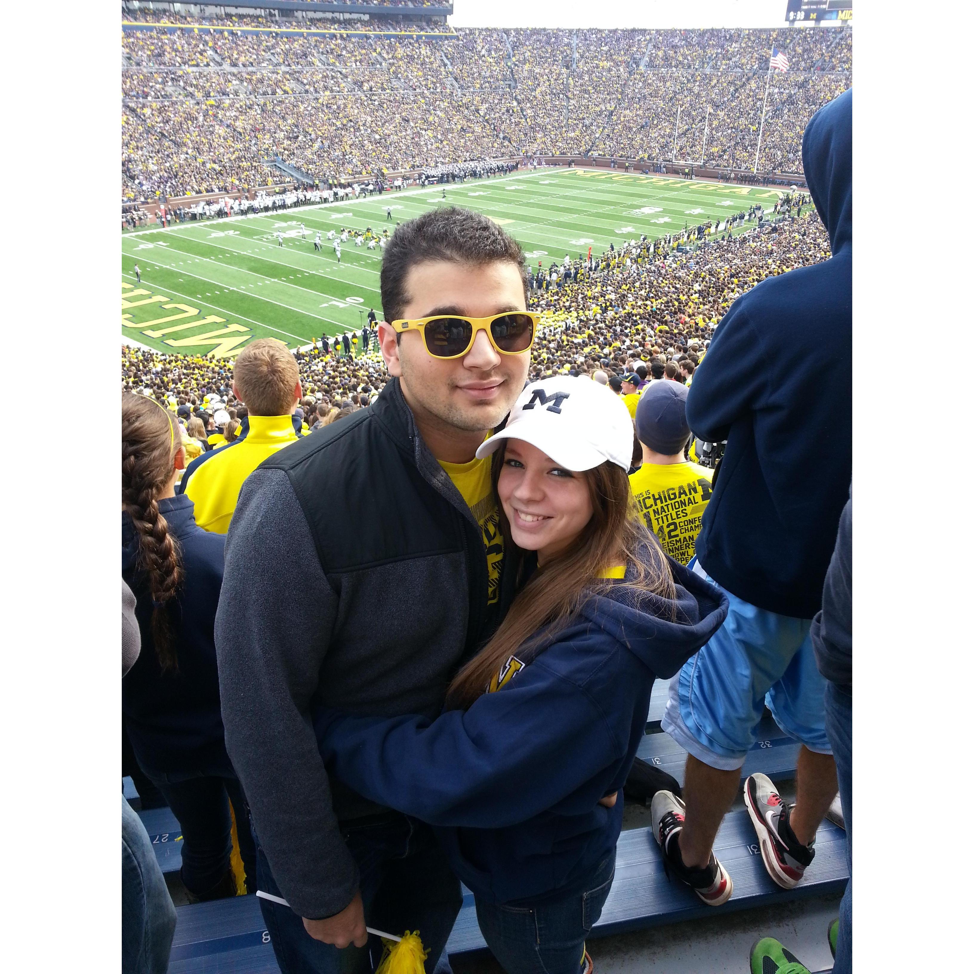 University of Michigan football game at the Big House, Fall 2012