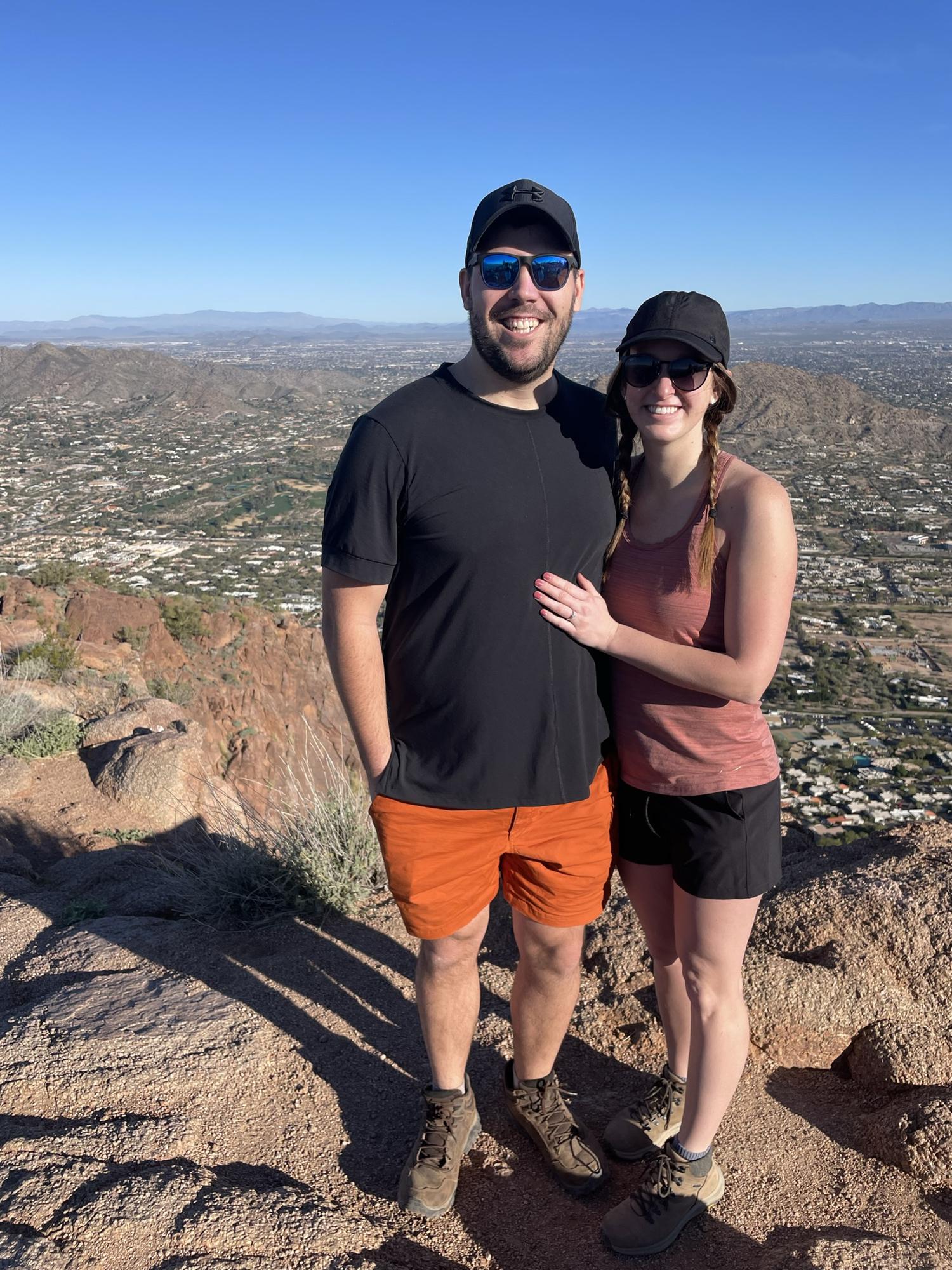 Engagement on top of Camelback Mountain