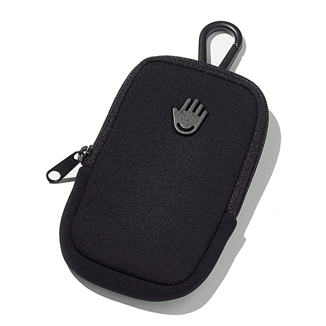 Touchland Touchette Zippered Pouch | Attachable Fashion Accessory with Snap Hook for Power Mist and Glow Mist 1FL OZ | Black