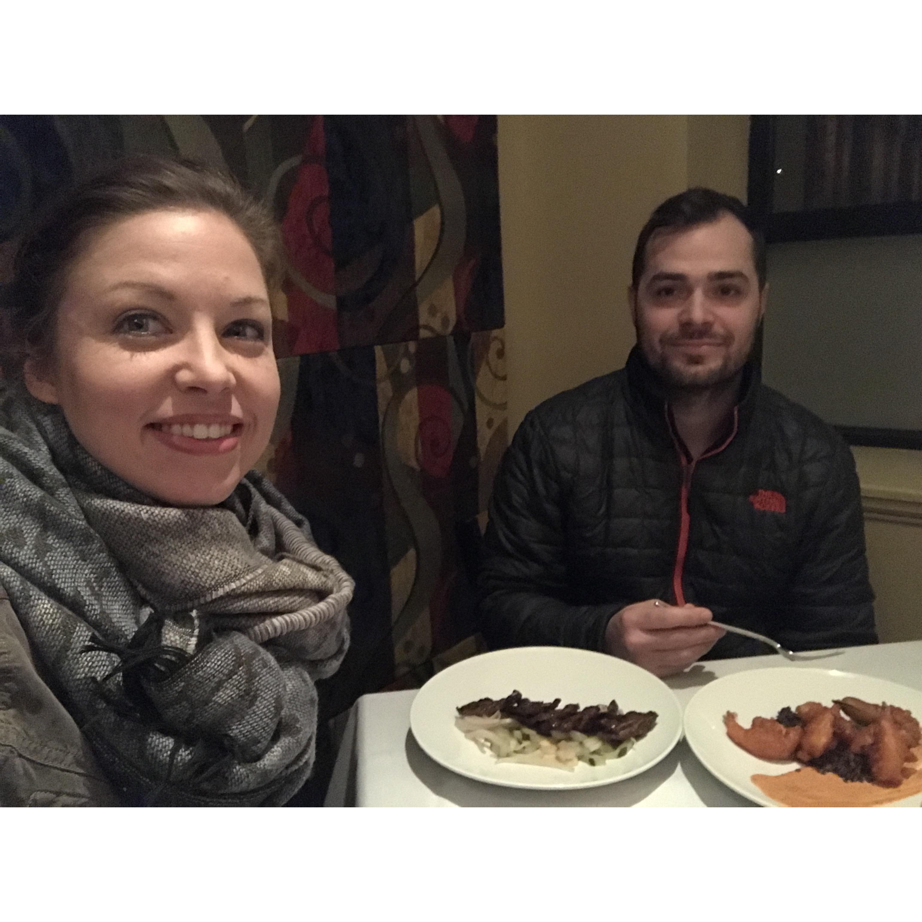 We love each other and we love to eat. #priorities