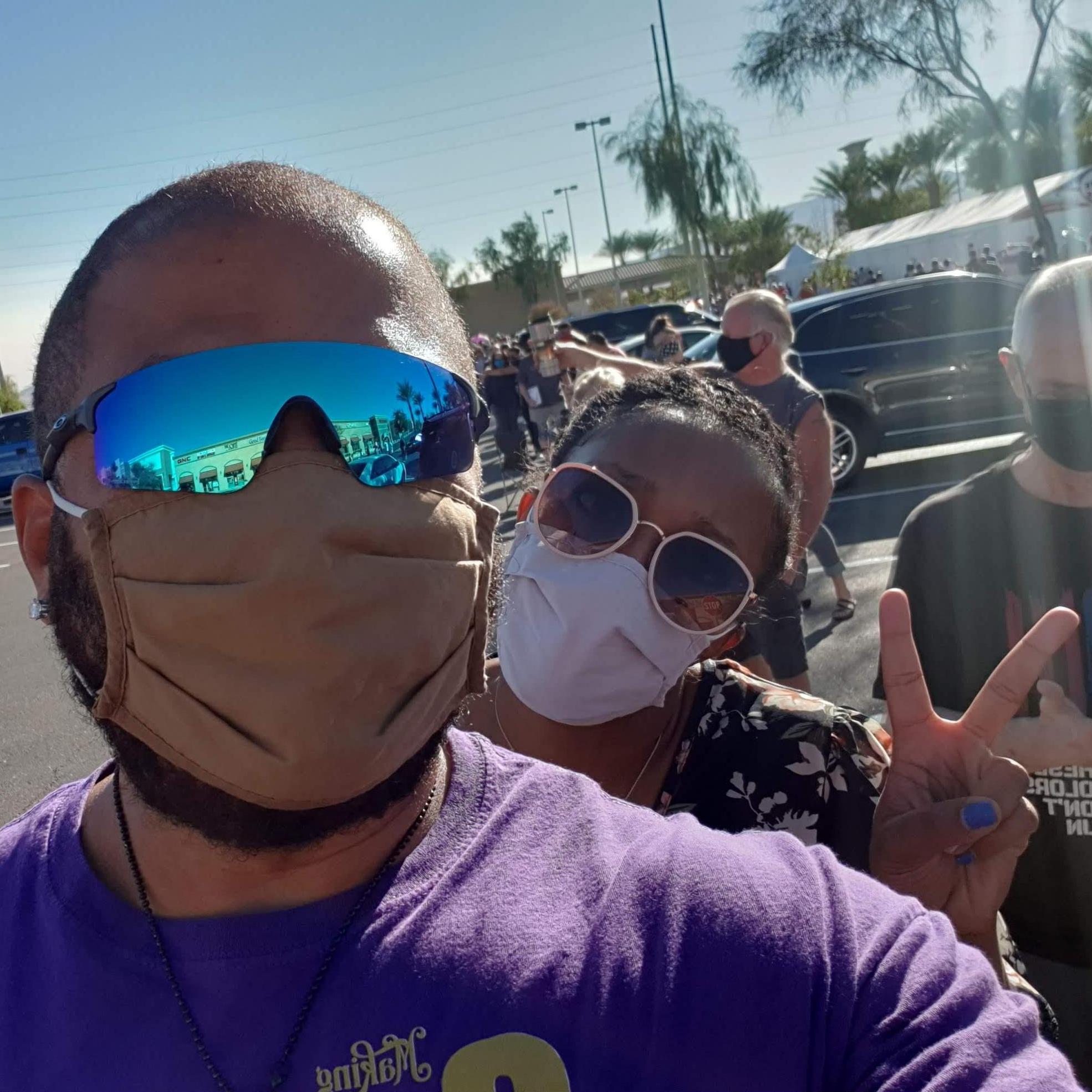 Standing in line for 4 hours to make sure our voices were heard.
