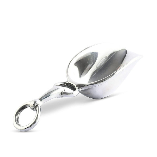 Arthur Court Equestrian Bit Handle Bar Ice Scoop, Dry Goods Scoop - Sand Casted and Hand Polished Aluminum 8 inch Long