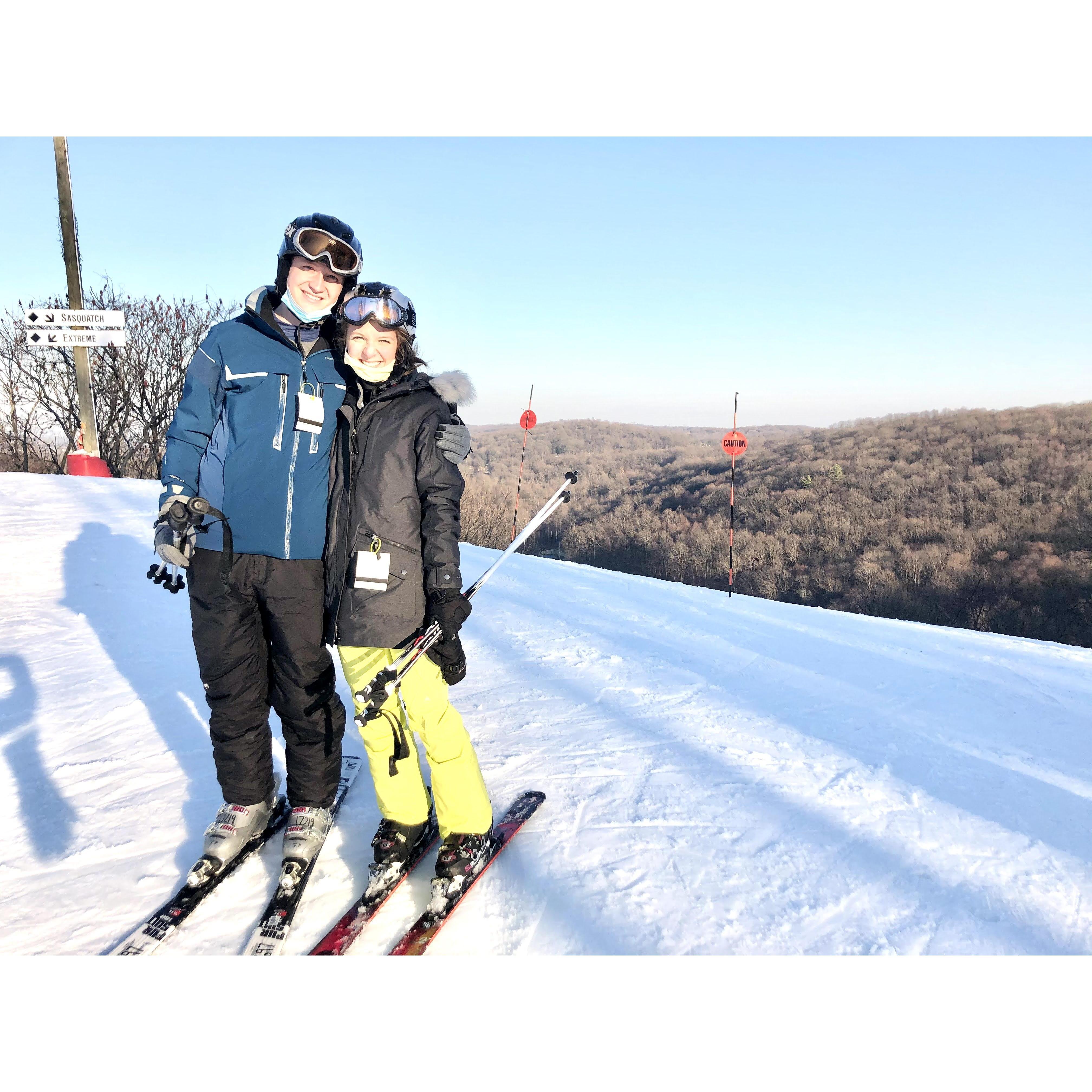 I taught Billy to ski the first winter we were dating. It's now one of our favorite things to do together